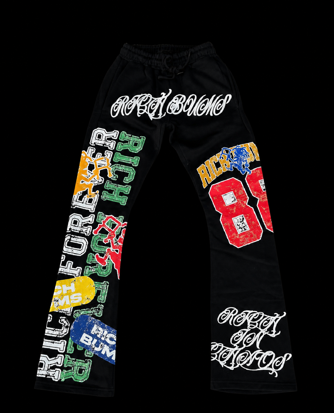 “RICH FOREVER” FLARE PANTS 🔥